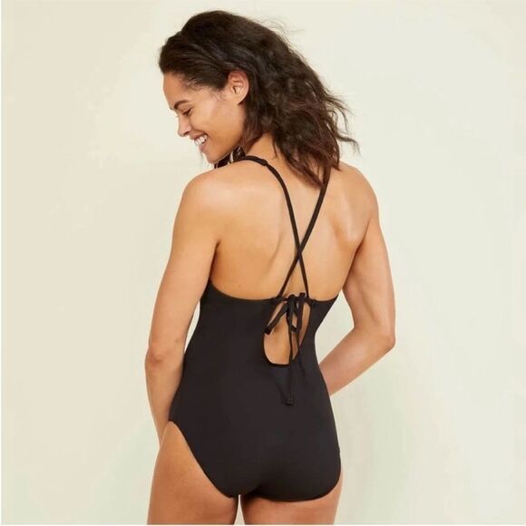 NWT Andie Swim The Bali One-Piece Swimsuit LT in Black Size LT - Picture 1 of 11
